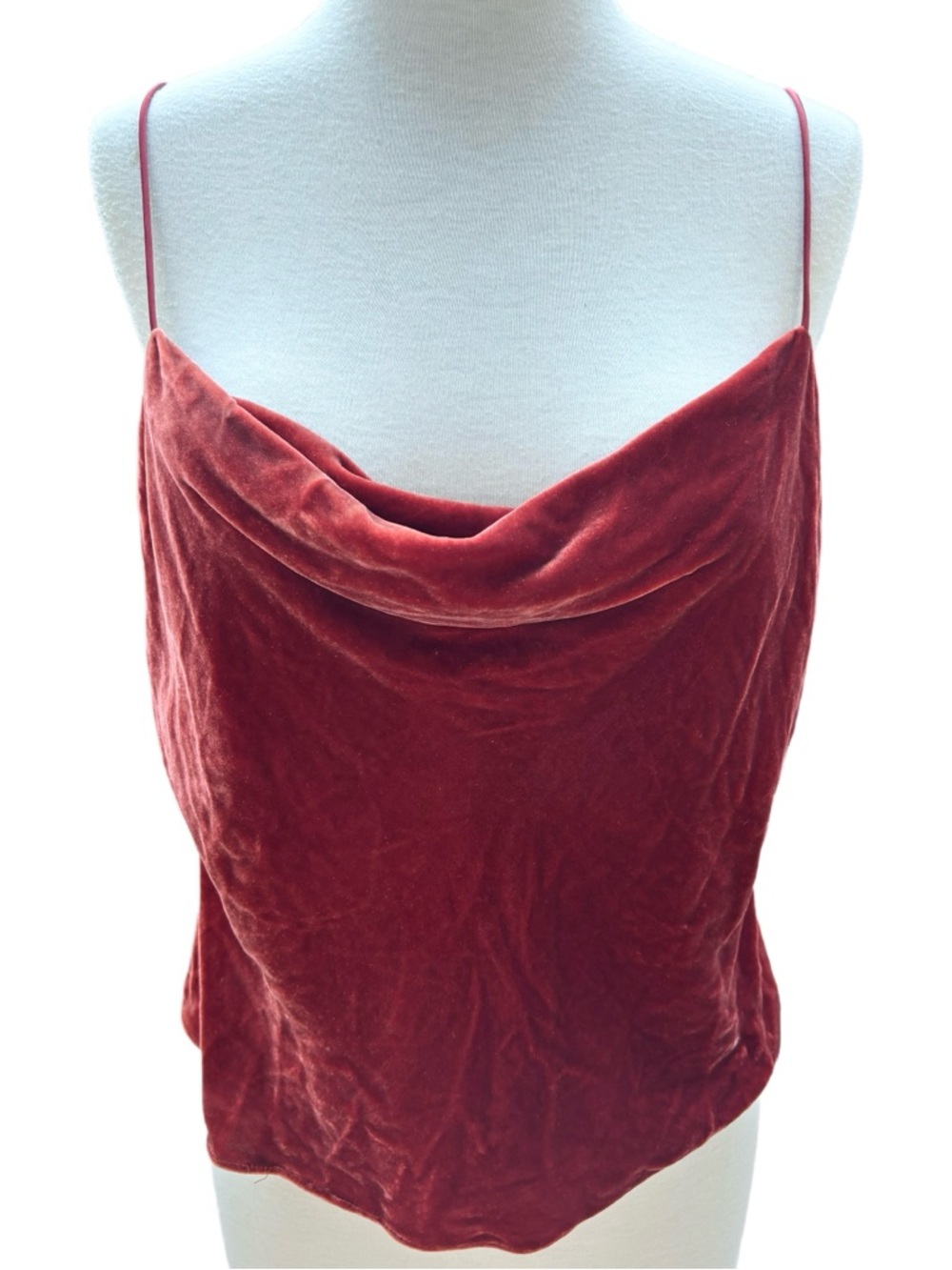 Banana Republic Velvet Cowl Cami - Rust